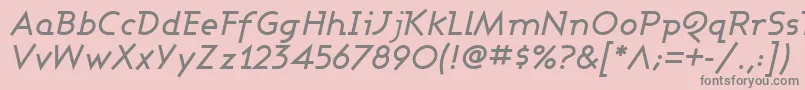 AshbyMediumItalic Font – Gray Fonts on Pink Background