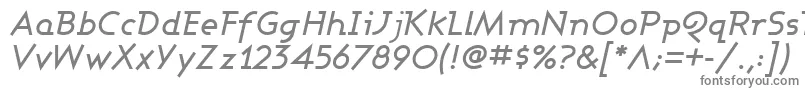 フォントAshbyMediumItalic – 白い背景に灰色の文字