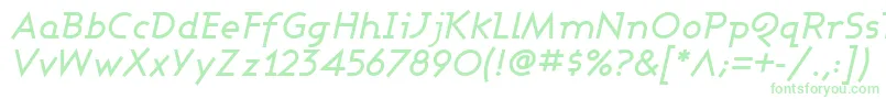 AshbyMediumItalic Font – Green Fonts on White Background