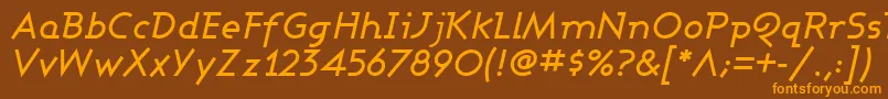 AshbyMediumItalic Font – Orange Fonts on Brown Background