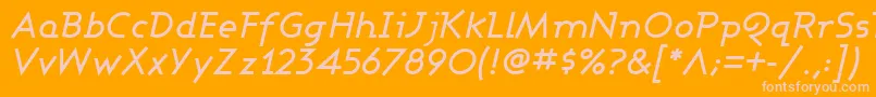 AshbyMediumItalic Font – Pink Fonts on Orange Background