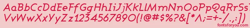 AshbyMediumItalic Font – Red Fonts on Pink Background
