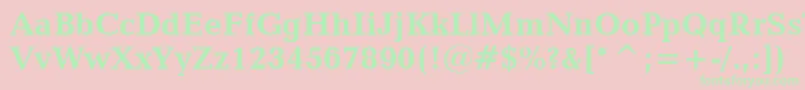 CandidaBoldBt Font – Green Fonts on Pink Background