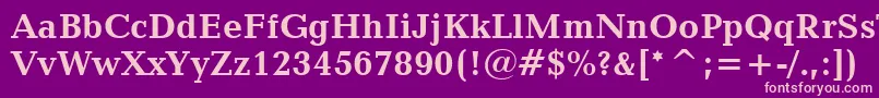 CandidaBoldBt Font – Pink Fonts on Purple Background