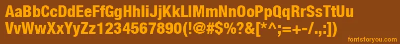More about HelveticaLt87HeavyCondensed Font HelveticaLt87HeavyCondensed Font – Orange Fonts on Brown Background