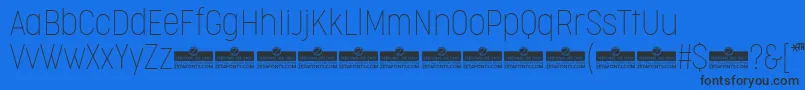 CocogooseCondensedThinTrial Font – Black Fonts on Blue Background
