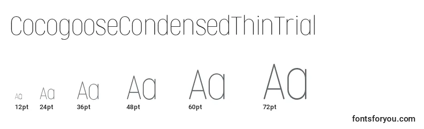 CocogooseCondensedThinTrial Font Sizes