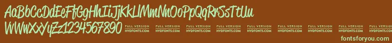 ReklamescriptRegularDemo Font – Green Fonts on Brown Background