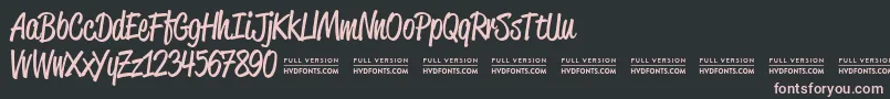More about ReklamescriptRegularDemo Font ReklamescriptRegularDemo Font – Pink Fonts on Black Background