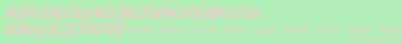 ReklamescriptRegularDemo Font – Pink Fonts on Green Background