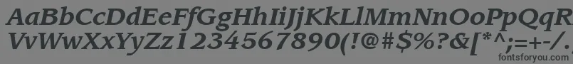 fuente ItcLeawoodLtBoldItalic – Fuentes Negras Sobre Fondo Gris