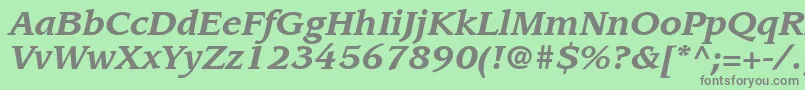 Saiba mais sobre a fonte ItcLeawoodLtBoldItalic Fonte ItcLeawoodLtBoldItalic – fontes cinzas em um fundo verde