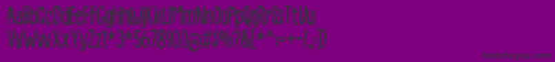 Abrikosdemo-fontti – mustat fontit violetilla taustalla