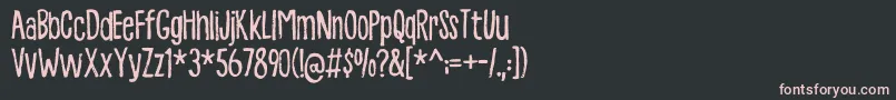 Abrikosdemo Font – Pink Fonts on Black Background