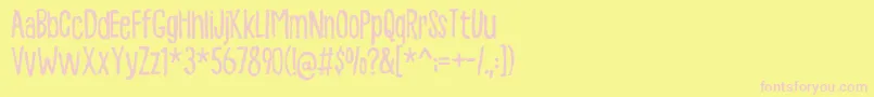 Abrikosdemo Font – Pink Fonts on Yellow Background