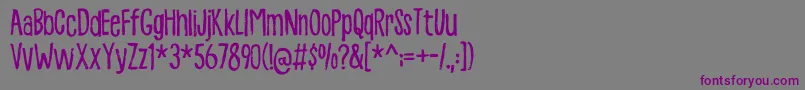 Abrikosdemo Font – Purple Fonts on Gray Background