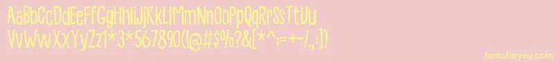 Abrikosdemo Font – Yellow Fonts on Pink Background