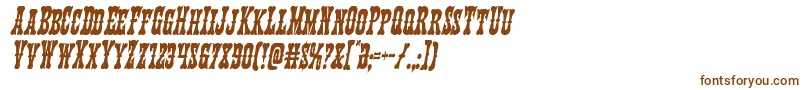 Texasrangercondital-fontti – ruskeat fontit valkoisella taustalla