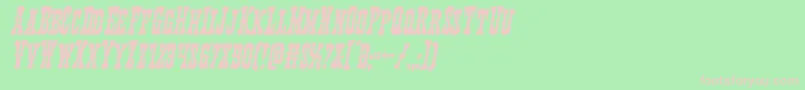 Texasrangercondital Font – Pink Fonts on Green Background