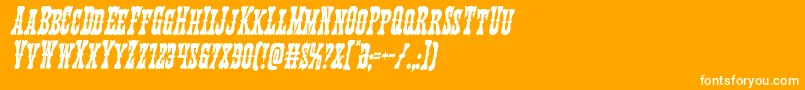 Texasrangercondital Font – White Fonts on Orange Background