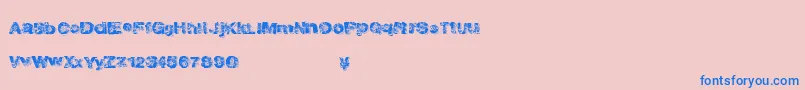 Goldendabs Font – Blue Fonts on Pink Background