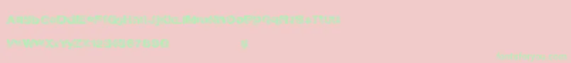 Goldendabs Font – Green Fonts on Pink Background