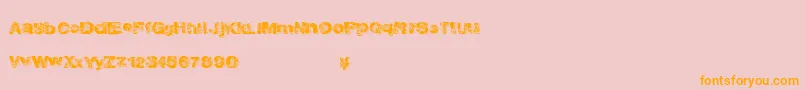 Goldendabs Font – Orange Fonts on Pink Background