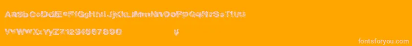 フォントGoldendabs – オレンジの背景にピンクのフォント