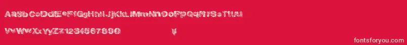 フォントGoldendabs – 赤い背景にピンクのフォント