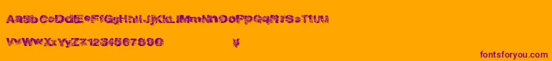 Goldendabs Font – Purple Fonts on Orange Background