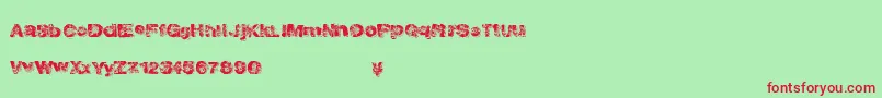 Goldendabs Font – Red Fonts on Green Background