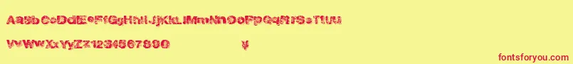 Goldendabs Font – Red Fonts on Yellow Background