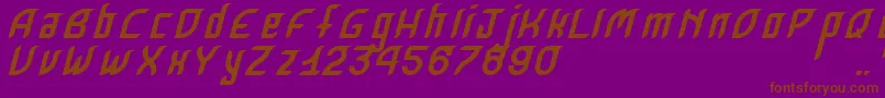 KrugovisItalic Font – Brown Fonts on Purple Background