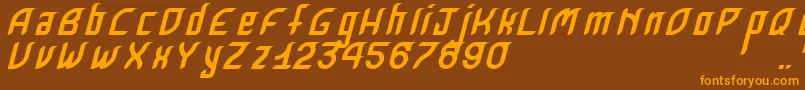 KrugovisItalic Font – Orange Fonts on Brown Background