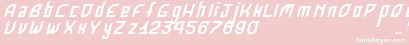 KrugovisItalic Font – White Fonts on Pink Background