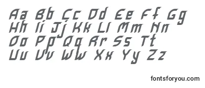 Überblick über die Schriftart KrugovisItalic