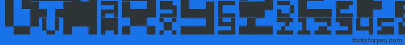 Шрифт AboMando – чёрные шрифты на синем фоне