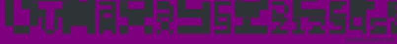 AboMando-Schriftart – Schwarze Schriften auf violettem Hintergrund
