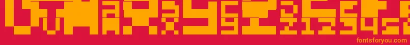 AboMando Font – Orange Fonts on Red Background