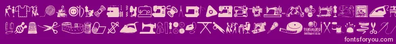 Police Tailoring – polices roses sur fond violet
