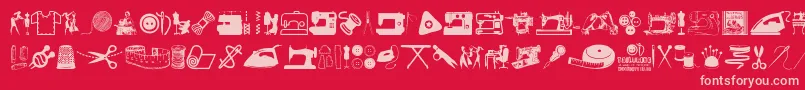 Tailoring Font – Pink Fonts on Red Background
