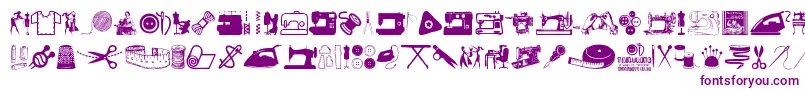 Tailoring Font – Purple Fonts on White Background