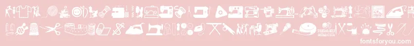 Tailoring Font – White Fonts on Pink Background