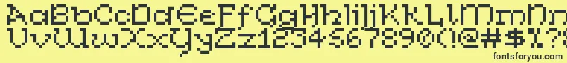 CelticBitty Font – Black Fonts on Yellow Background