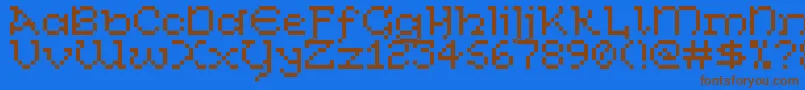 CelticBitty Font – Brown Fonts on Blue Background