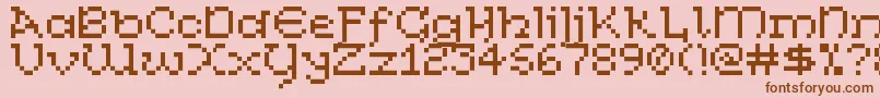 CelticBitty Font – Brown Fonts on Pink Background