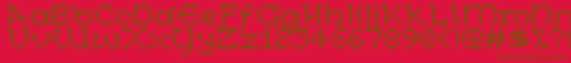 CelticBitty Font – Brown Fonts on Red Background