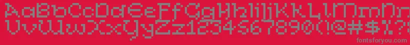 CelticBitty Font – Gray Fonts on Red Background