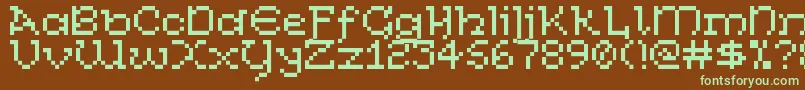 CelticBitty Font – Green Fonts on Brown Background