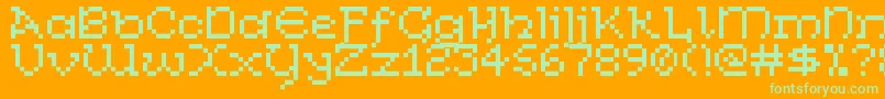 CelticBitty Font – Green Fonts on Orange Background